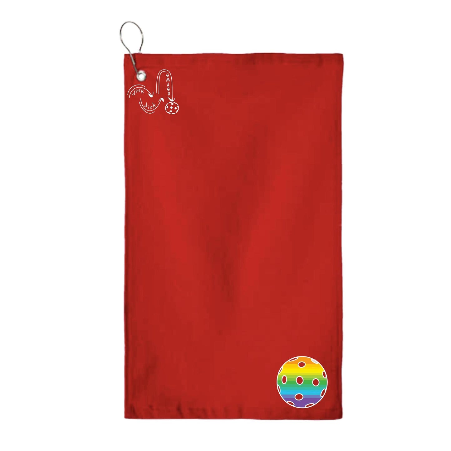 Pickleballs (Customizable) | Pickleball Court Towels | Grommeted 100% Cotton Terry Velour