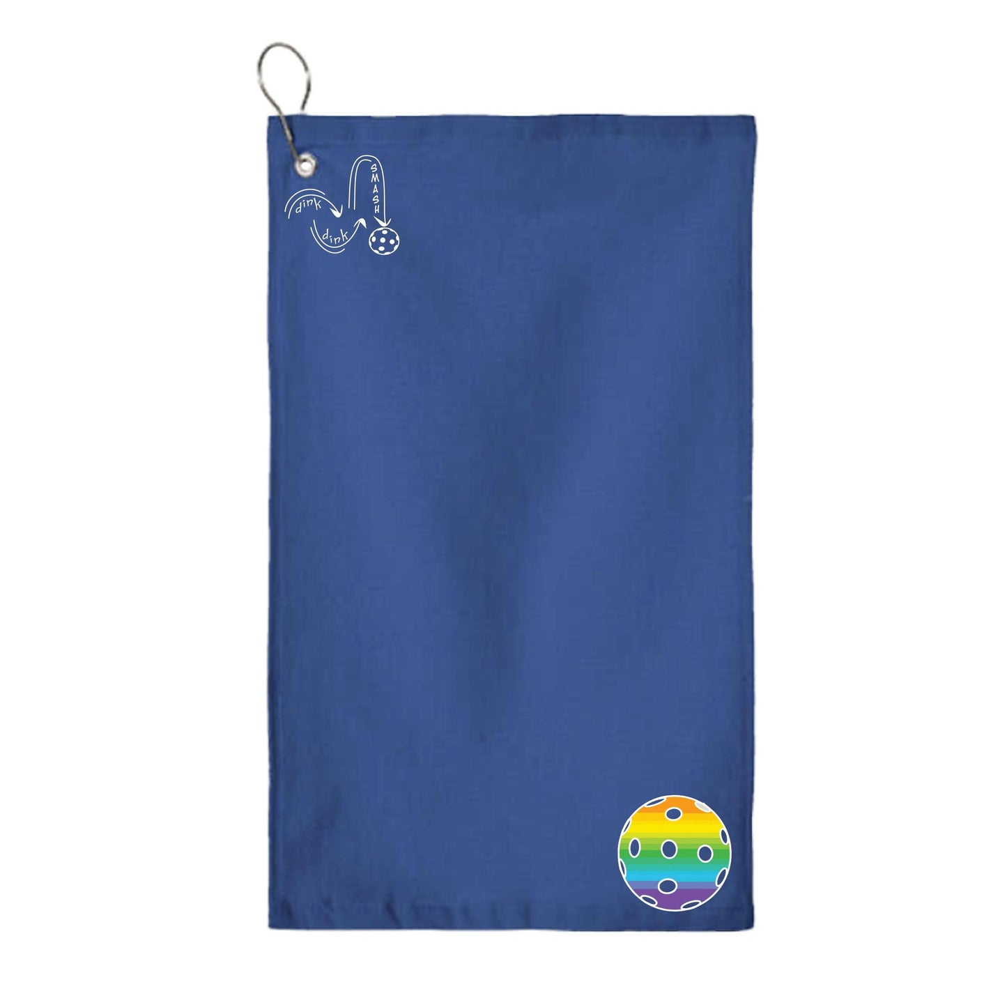 Pickleballs (Customizable) | Pickleball Court Towels | Grommeted 100% Cotton Terry Velour