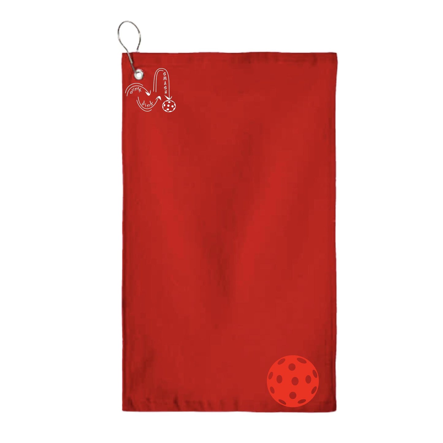 Pickleballs (Customizable) | Pickleball Court Towels | Grommeted 100% Cotton Terry Velour