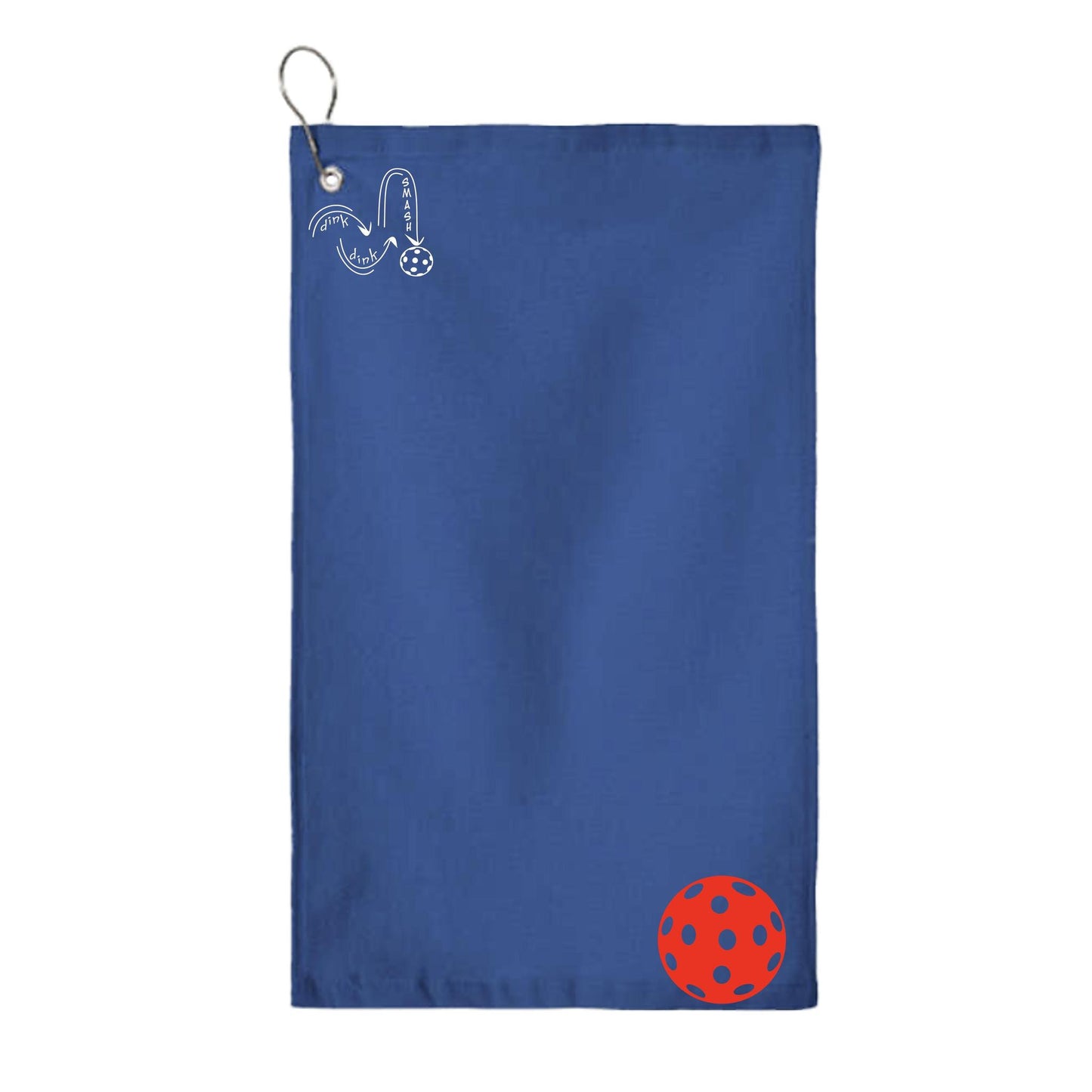 Pickleballs (Customizable) | Pickleball Court Towels | Grommeted 100% Cotton Terry Velour