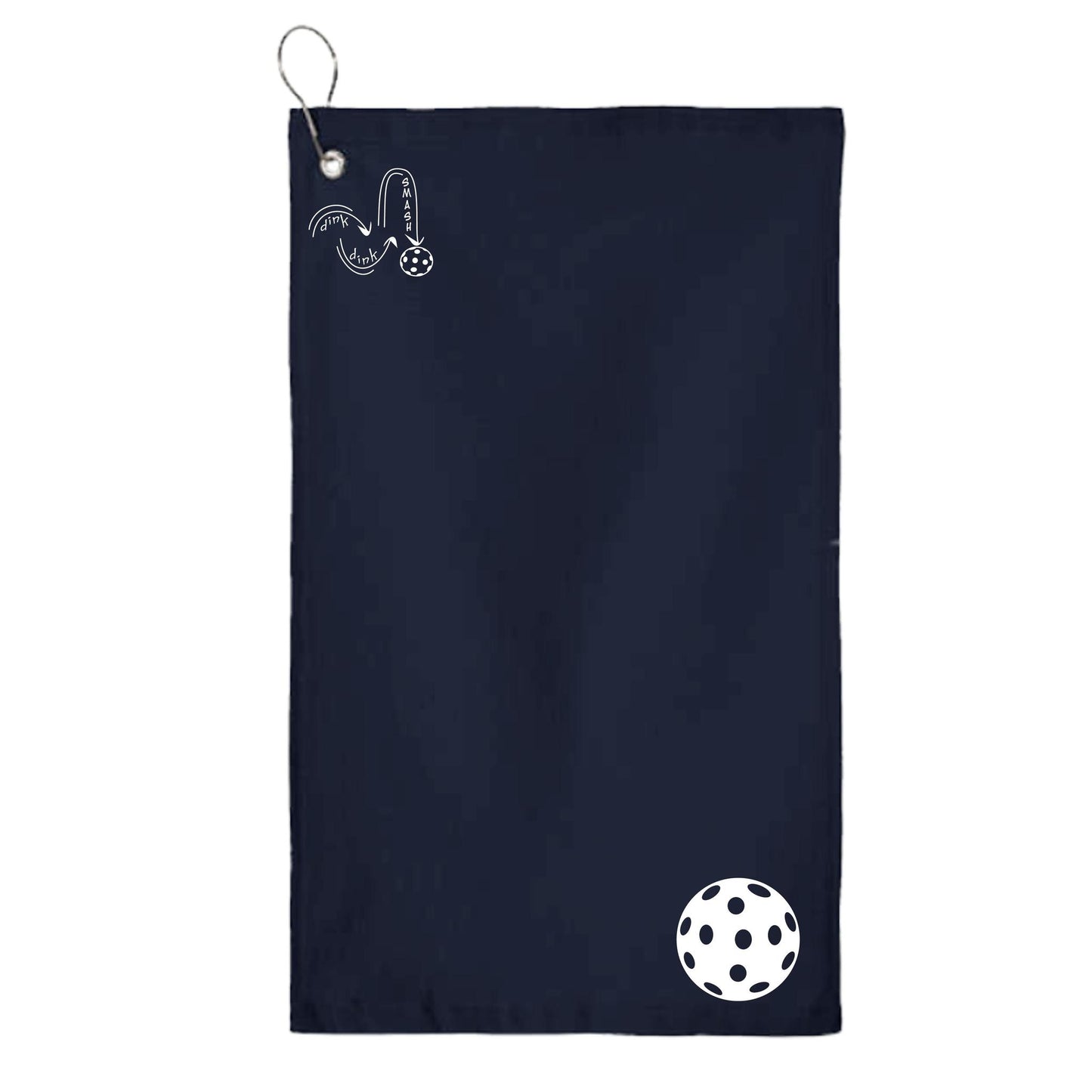 Pickleballs (Customizable) | Pickleball Court Towels | Grommeted 100% Cotton Terry Velour