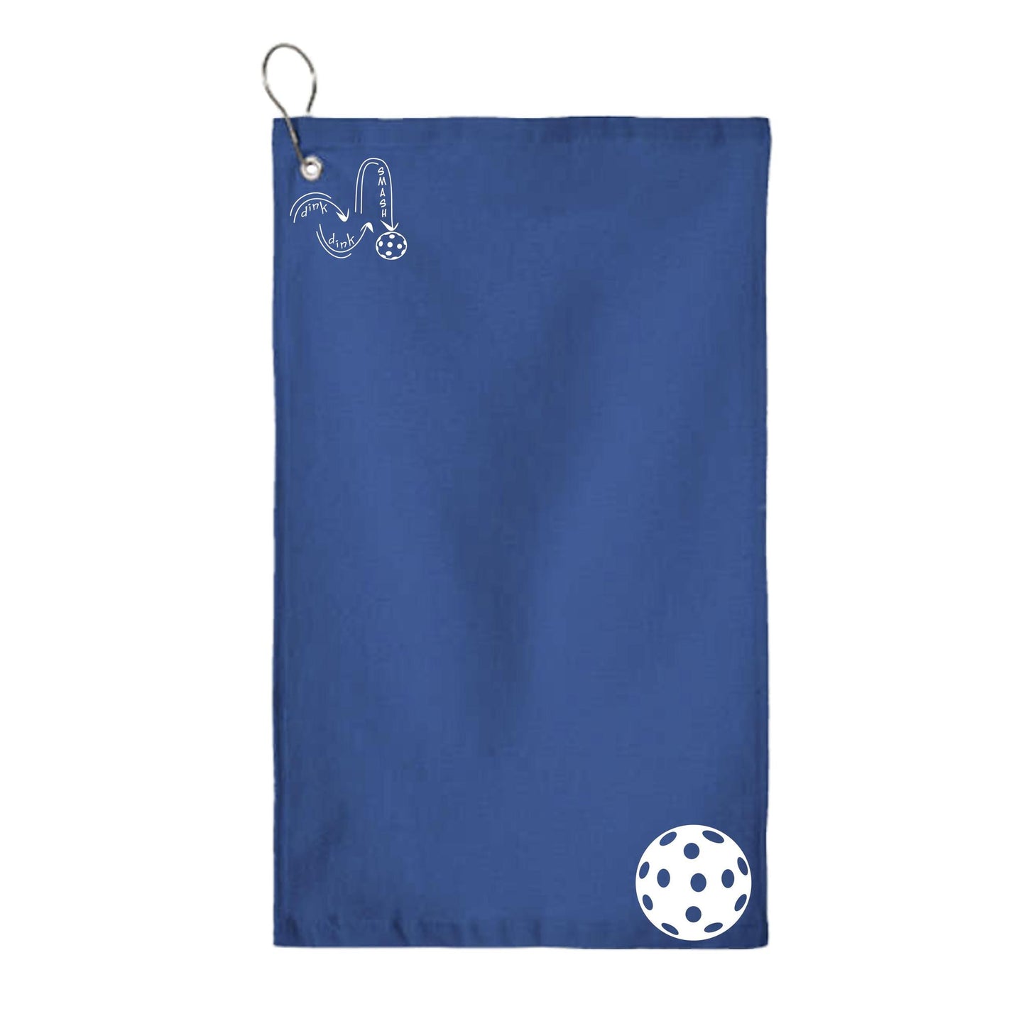 Pickleballs (Customizable) | Pickleball Court Towels | Grommeted 100% Cotton Terry Velour