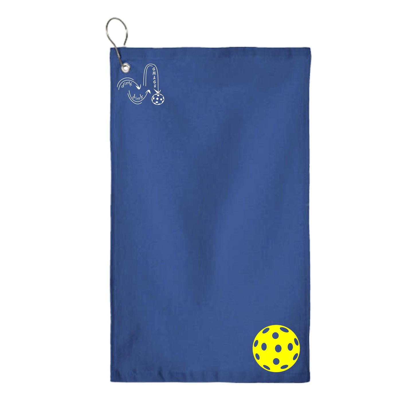 Pickleballs (Customizable) | Pickleball Court Towels | Grommeted 100% Cotton Terry Velour