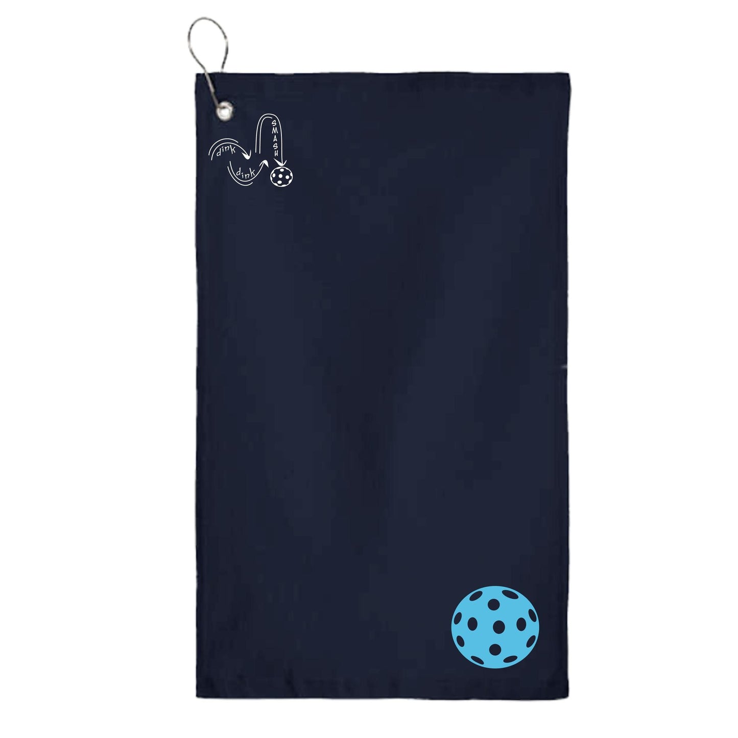 Pickleballs (Customizable) | Pickleball Court Towels | Grommeted 100% Cotton Terry Velour