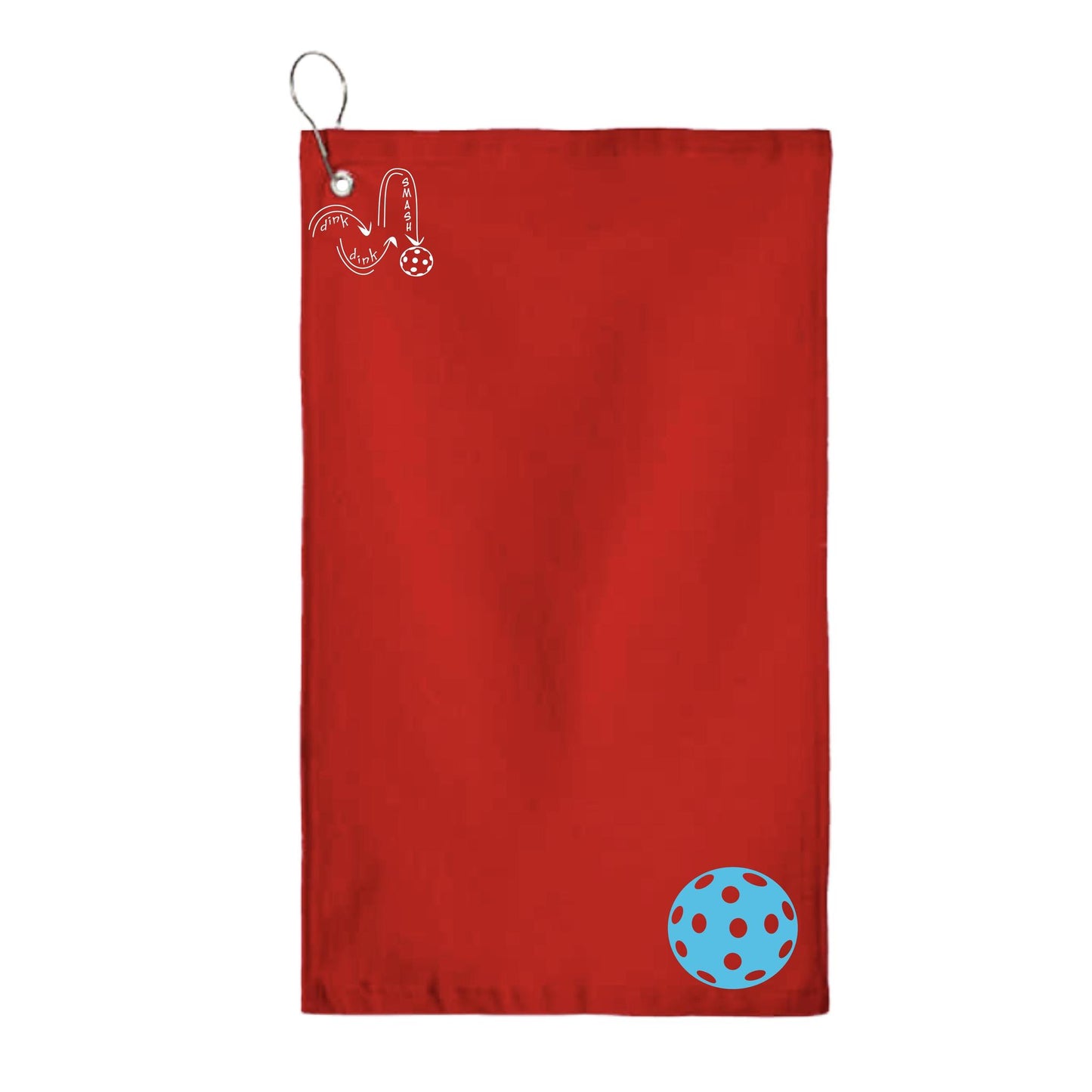 Pickleballs (Customizable) | Pickleball Court Towels | Grommeted 100% Cotton Terry Velour