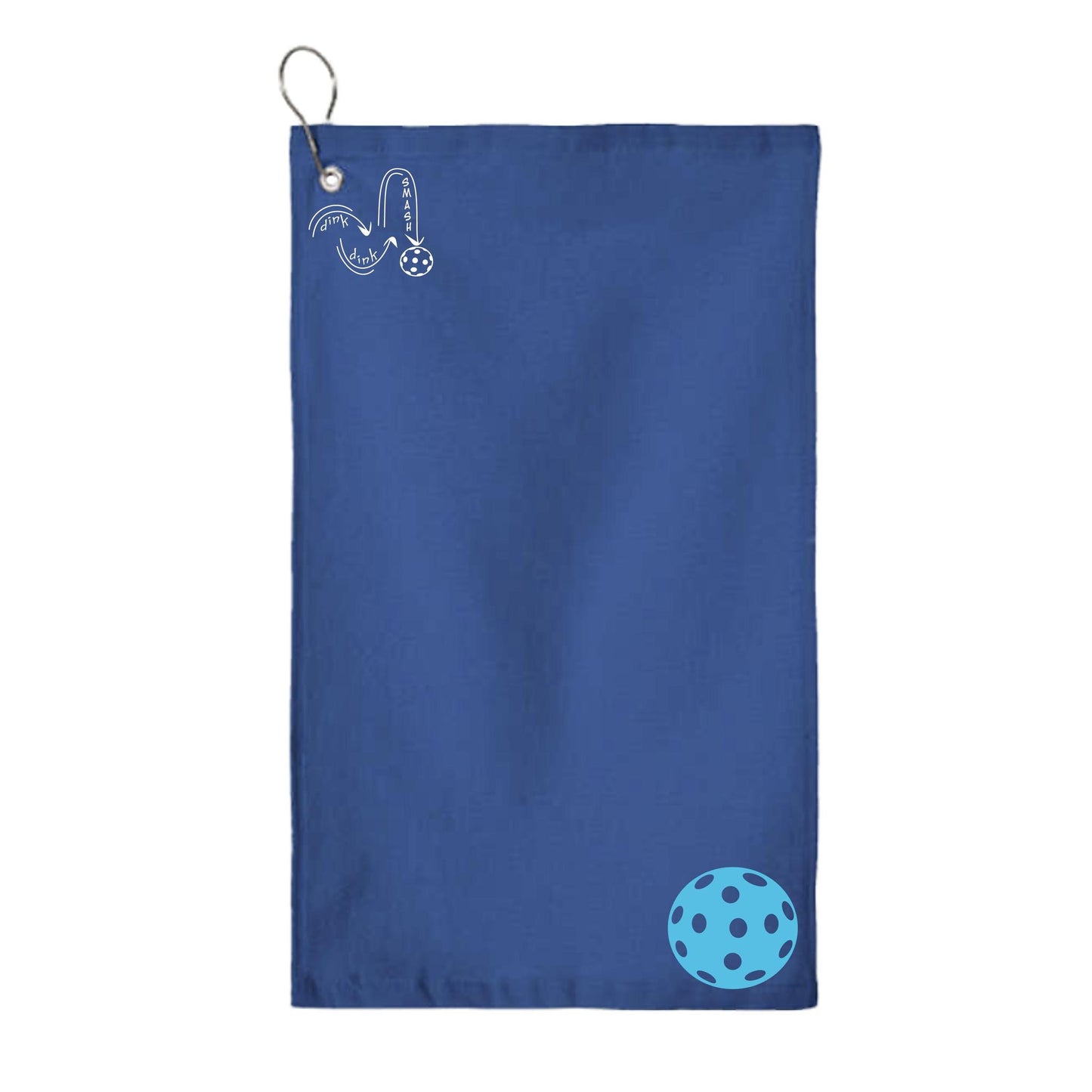 Pickleballs (Customizable) | Pickleball Court Towels | Grommeted 100% Cotton Terry Velour