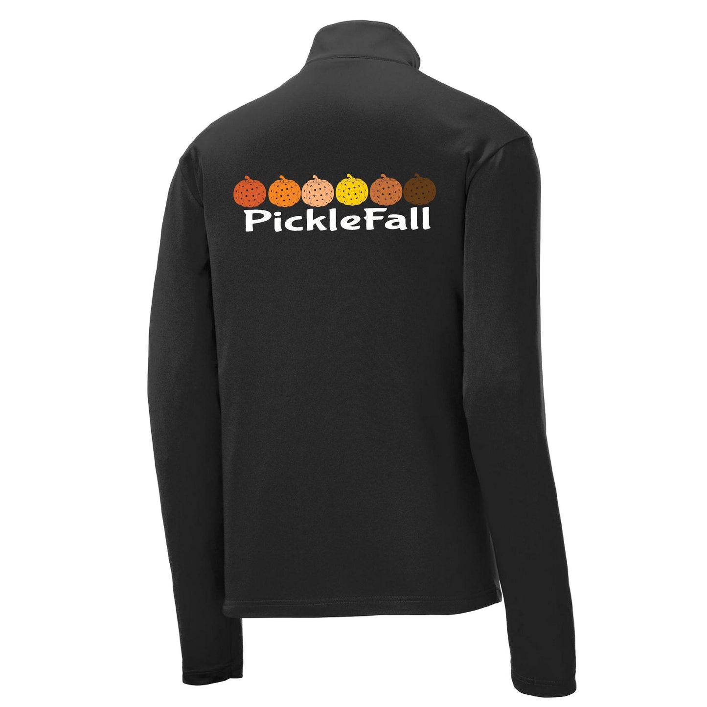 Picklefall | Men's 1/4 Zip Long Sleeve Pullover Athletic Performance Shirt | 100% Polyester