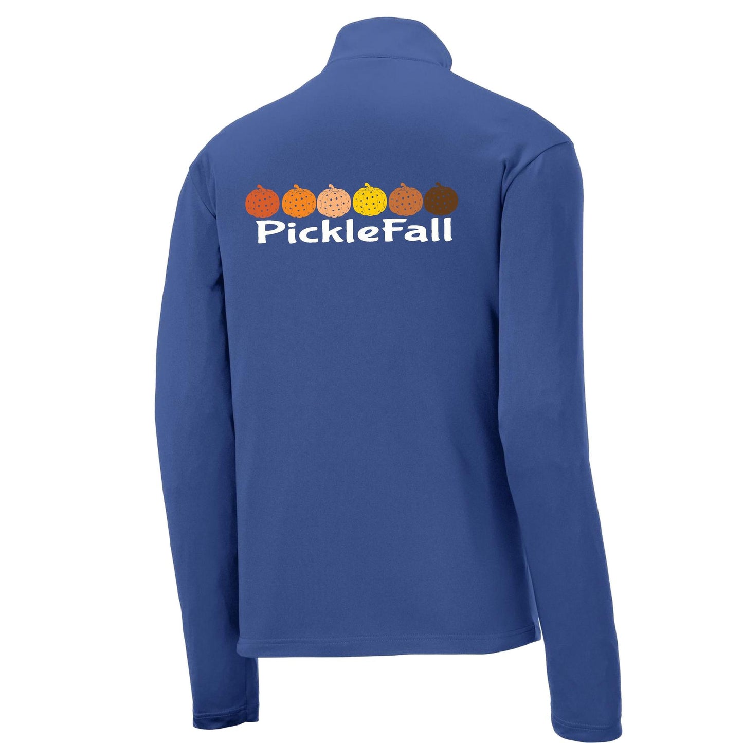 Picklefall | Men's 1/4 Zip Long Sleeve Pullover Athletic Performance Shirt | 100% Polyester