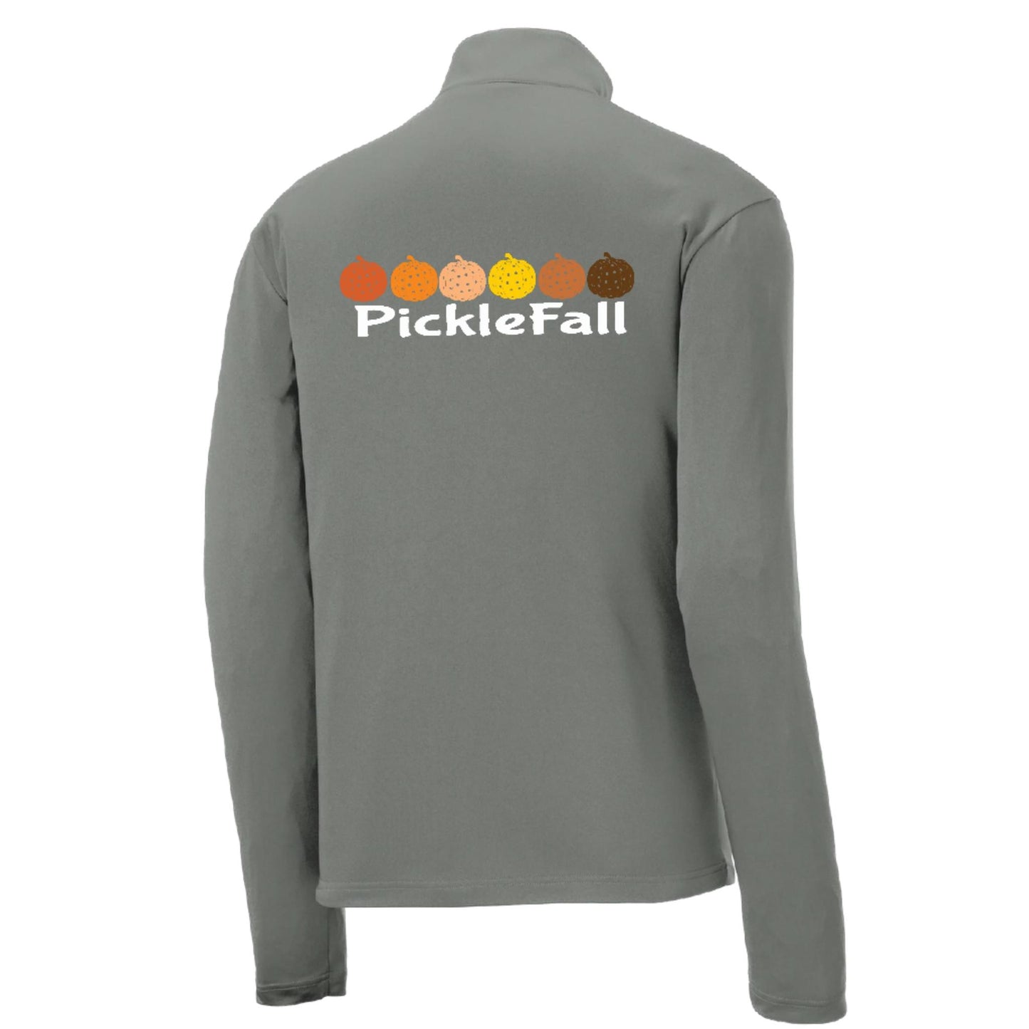 Picklefall | Men's 1/4 Zip Long Sleeve Pullover Athletic Performance Shirt | 100% Polyester