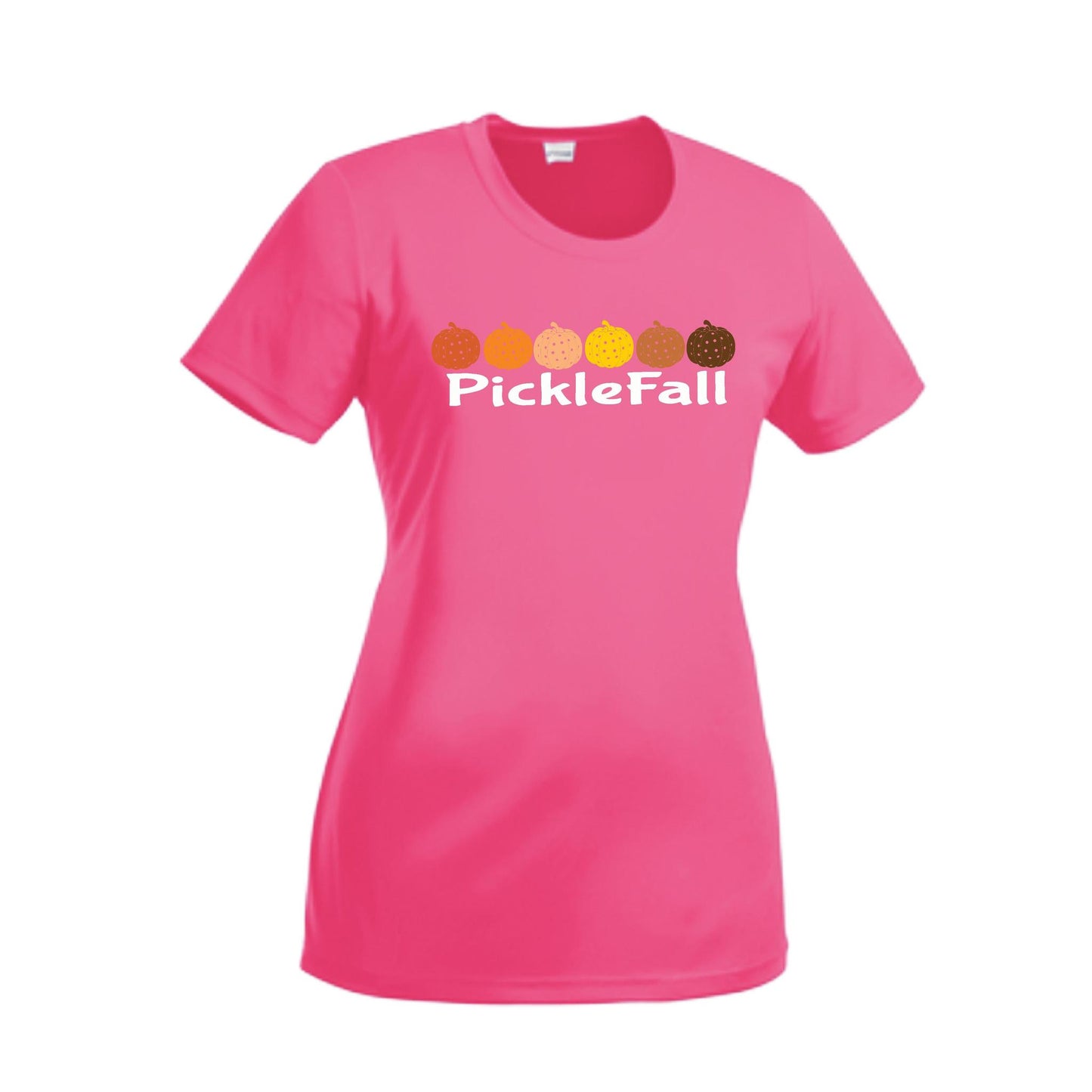 Picklefall | Women’s Short Sleeve Crewneck Pickleball Performance T-Shirts | 100% Polyester