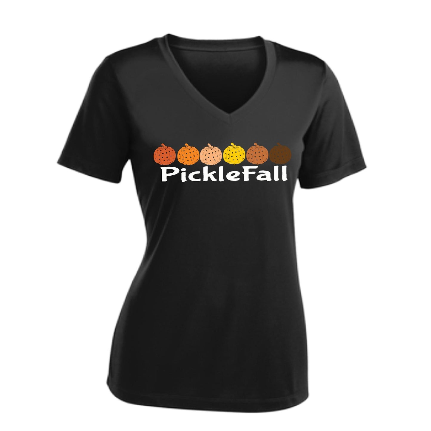 Picklefall | Women's Short Sleeve V-Neck Pickleball Performance T-Shirts | 100% Polyester