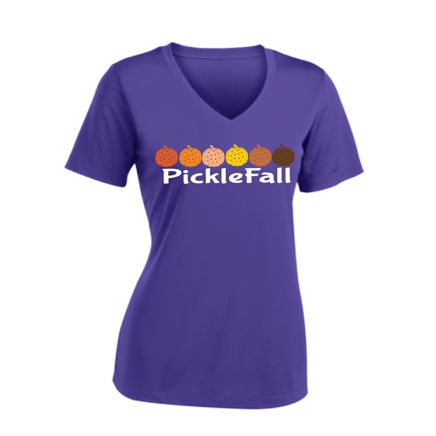 Picklefall | Women's Short Sleeve V-Neck Pickleball Performance T-Shirts | 100% Polyester