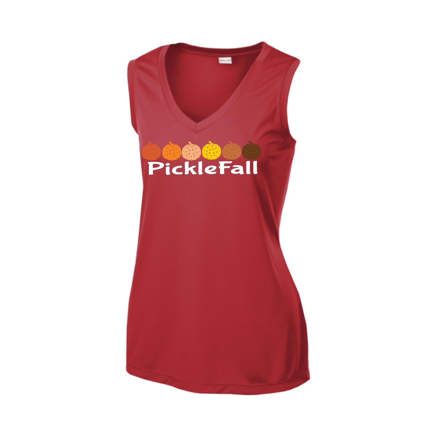 Picklefall | Women’s Sleeveless Pickleball Performance T-Shirt | 100% Polyester