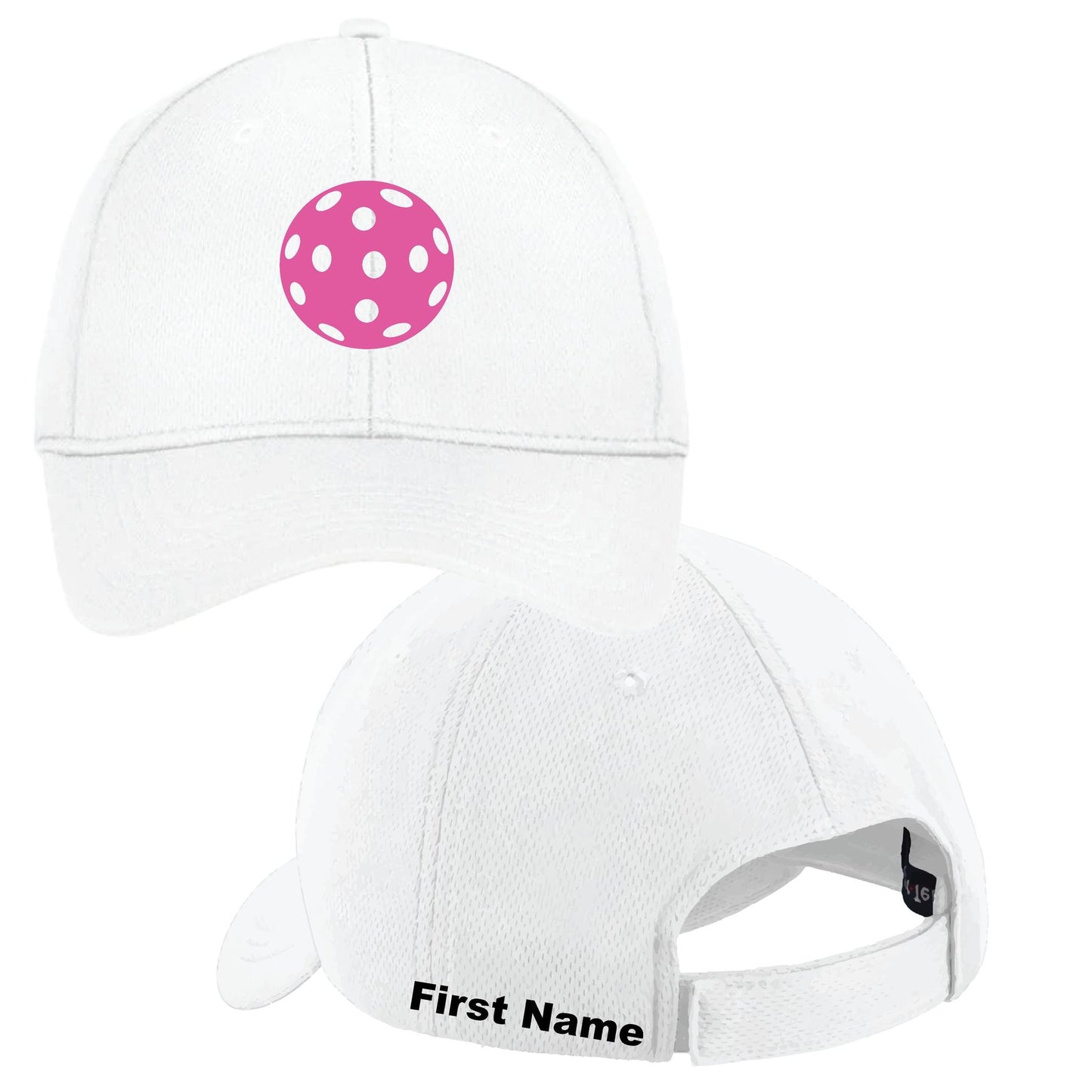 Pink Ballers | Customizable White Visor | 100% Polyester