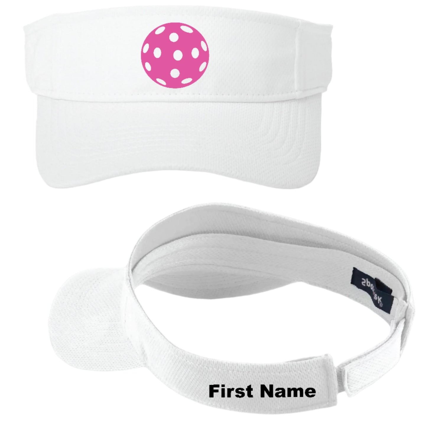 Pink Ballers | Customizable White Visor | 100% Polyester