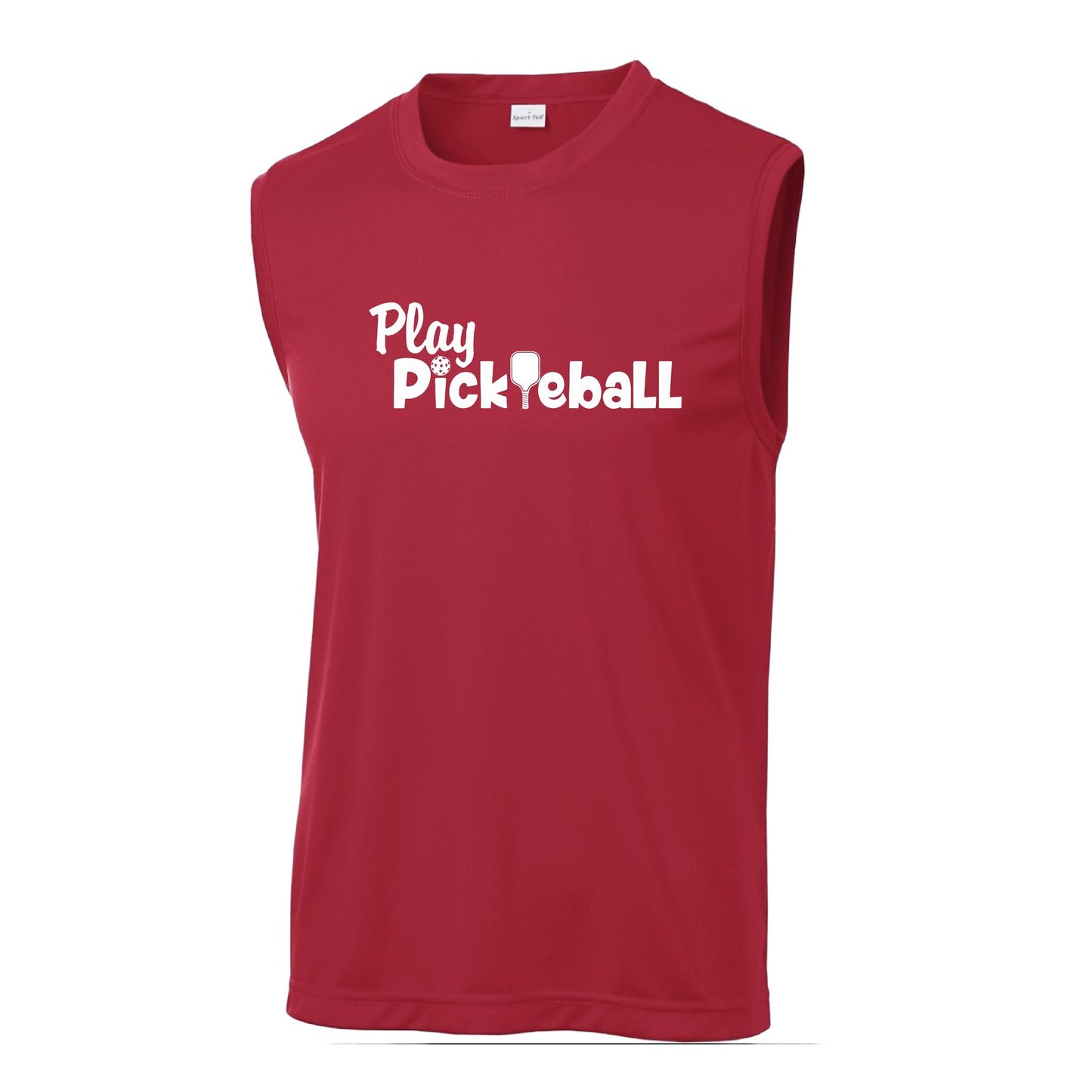 Play Pickleball | Men's Sleeveless Pickleball Performance T-Shirt | 100% Polyester