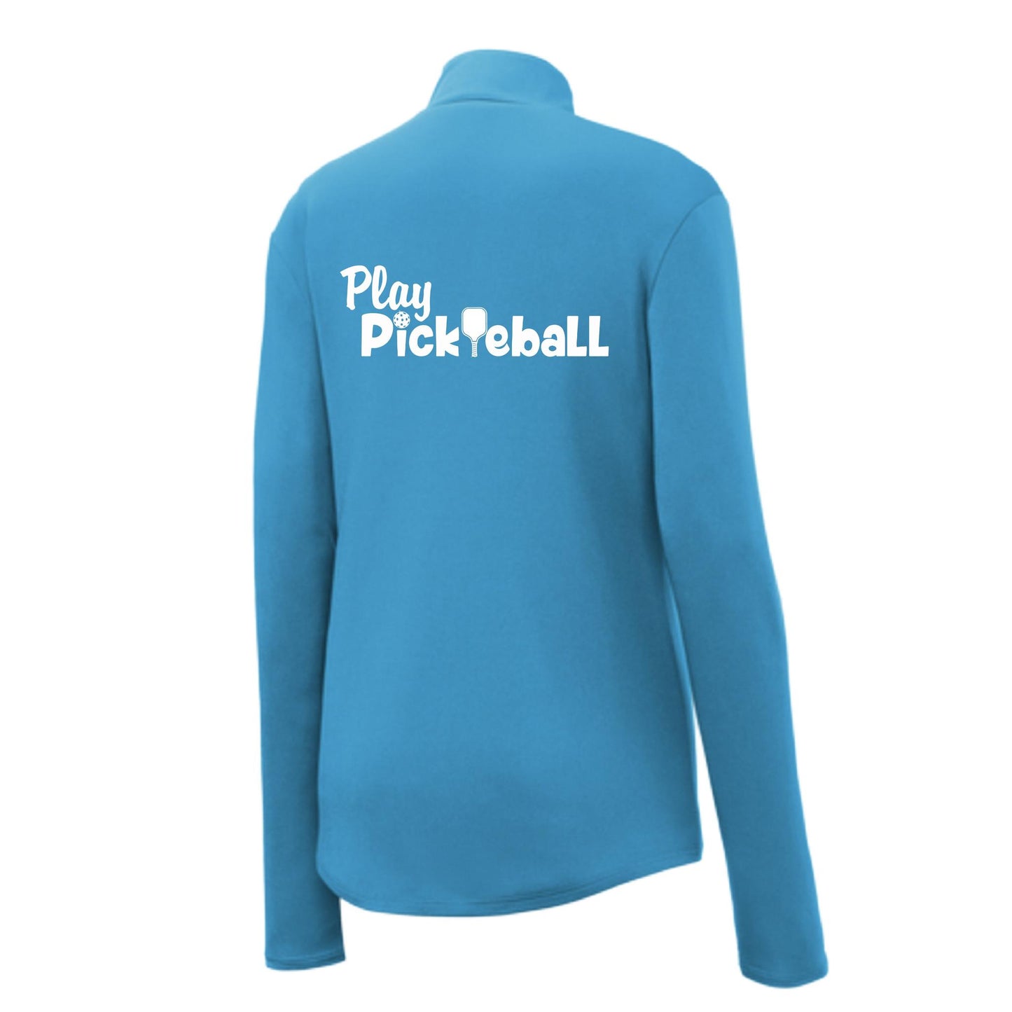 Play Pickleball | Women's 1/4 Zip Pullover Athletic Performance Shirt | 100% Polyester