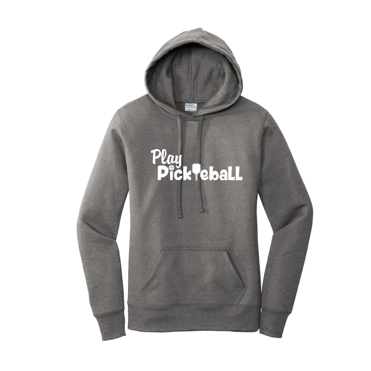 Play Pickleball | Women’s Fitted Hoodie Pickleball Sweatshirt | 50% Cotton 50% Poly Fleece