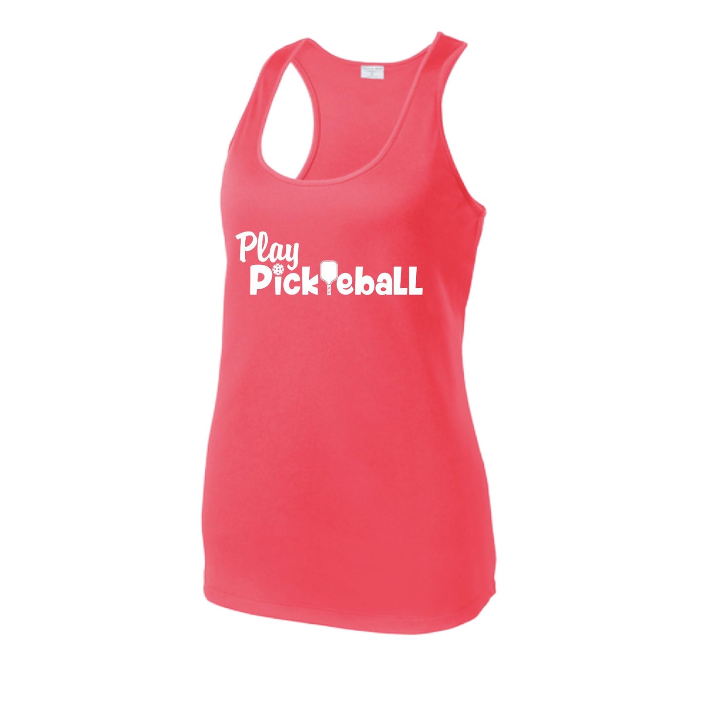 Play Pickleball | Women's Racerback Pickleball Tank | 100% Polyester
