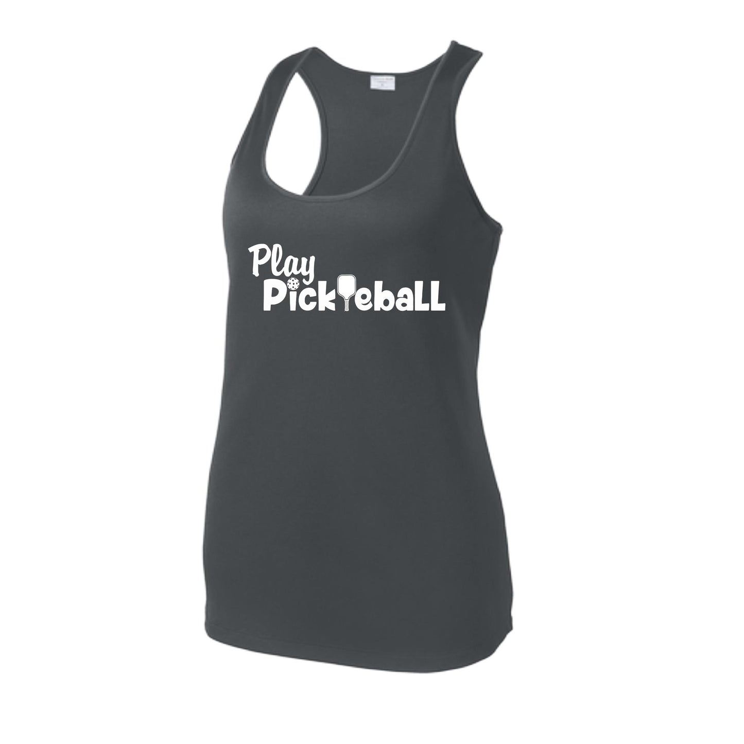 Play Pickleball | Women's Racerback Pickleball Tank | 100% Polyester