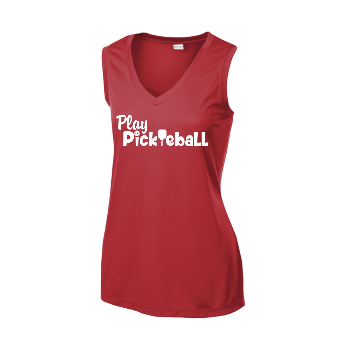 Play Pickleball | Women’s Sleeveless Performance T-Shirt | 100% Polyester