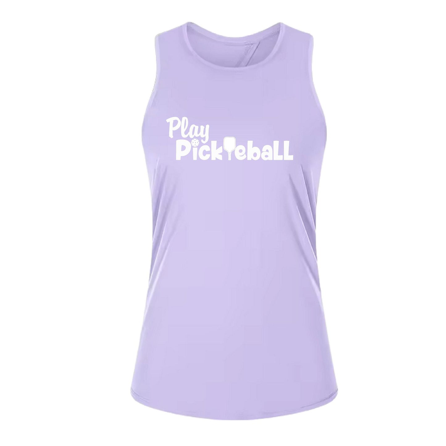 Play Pickleball | Women's Split Back or Tied Back Pickleball Tank | 80/20 Nylon Spandex Mix