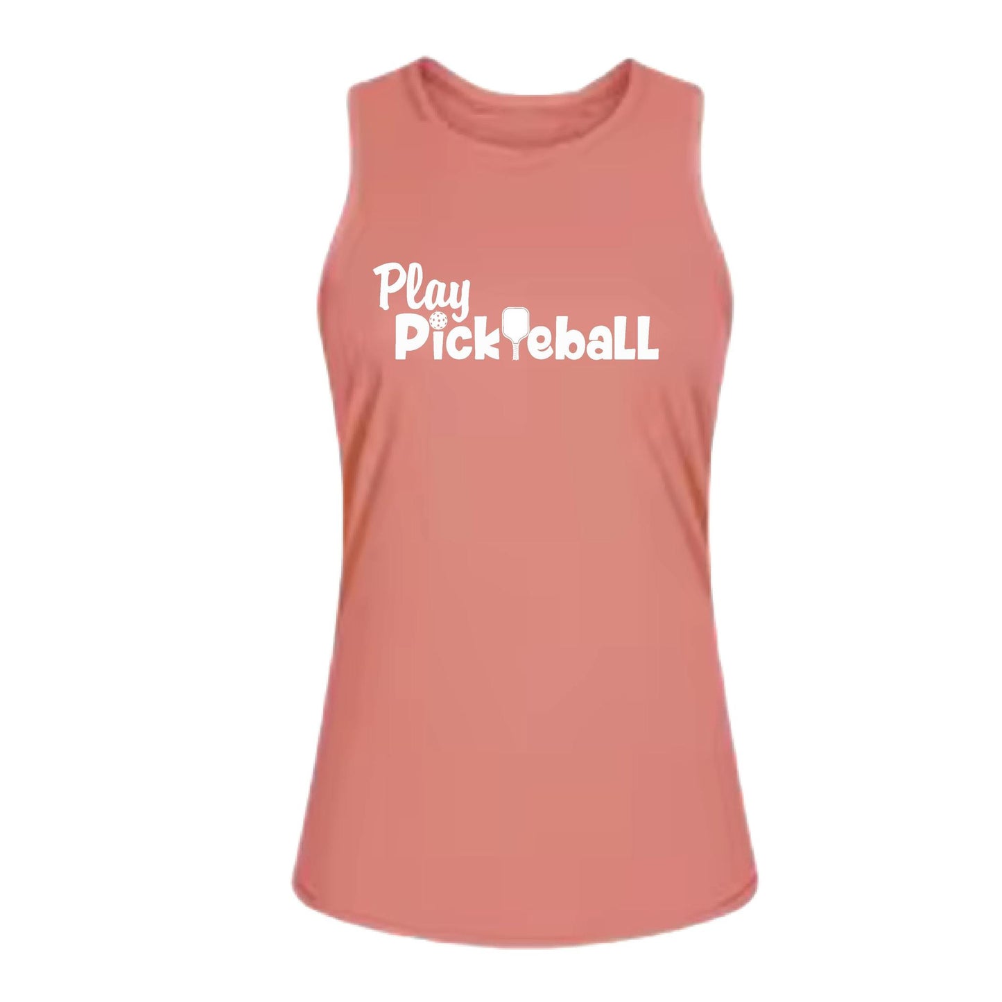 Play Pickleball | Women's Split Back or Tied Back Pickleball Tank | 80/20 Nylon Spandex Mix