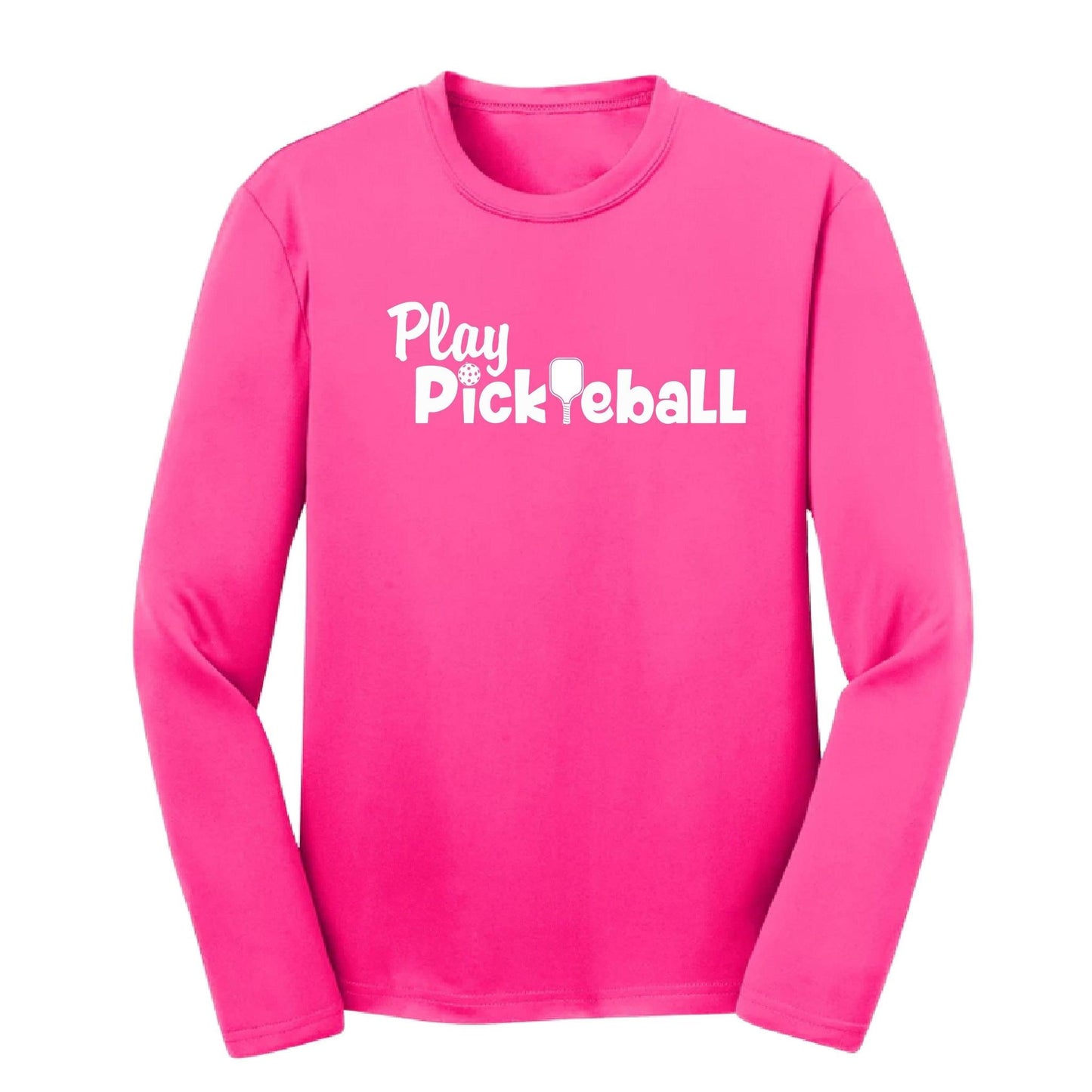 Play Pickleball | Youth Long Sleeve Pickleball Performance T-Shirts | 100% Polyester