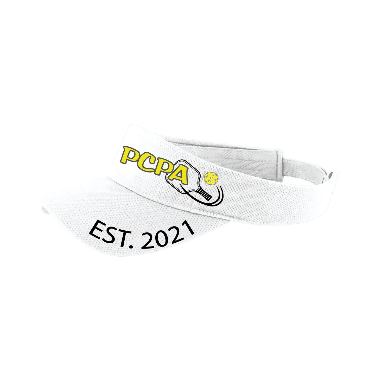 Pueblo County Pickleball Association (Black) | Pickleball Visors | Moisture Wicking 100% Polyester