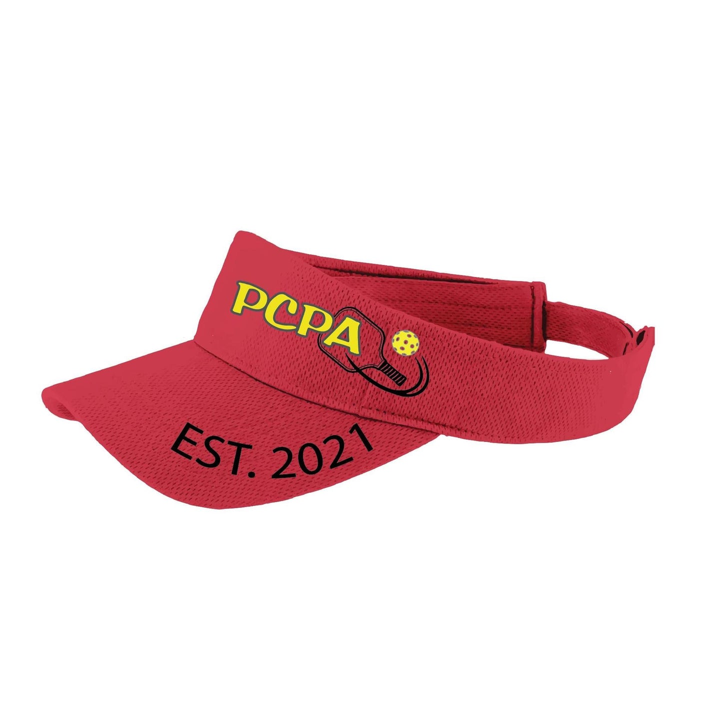 Pueblo County Pickleball Association (Black) | Pickleball Visors | Moisture Wicking 100% Polyester