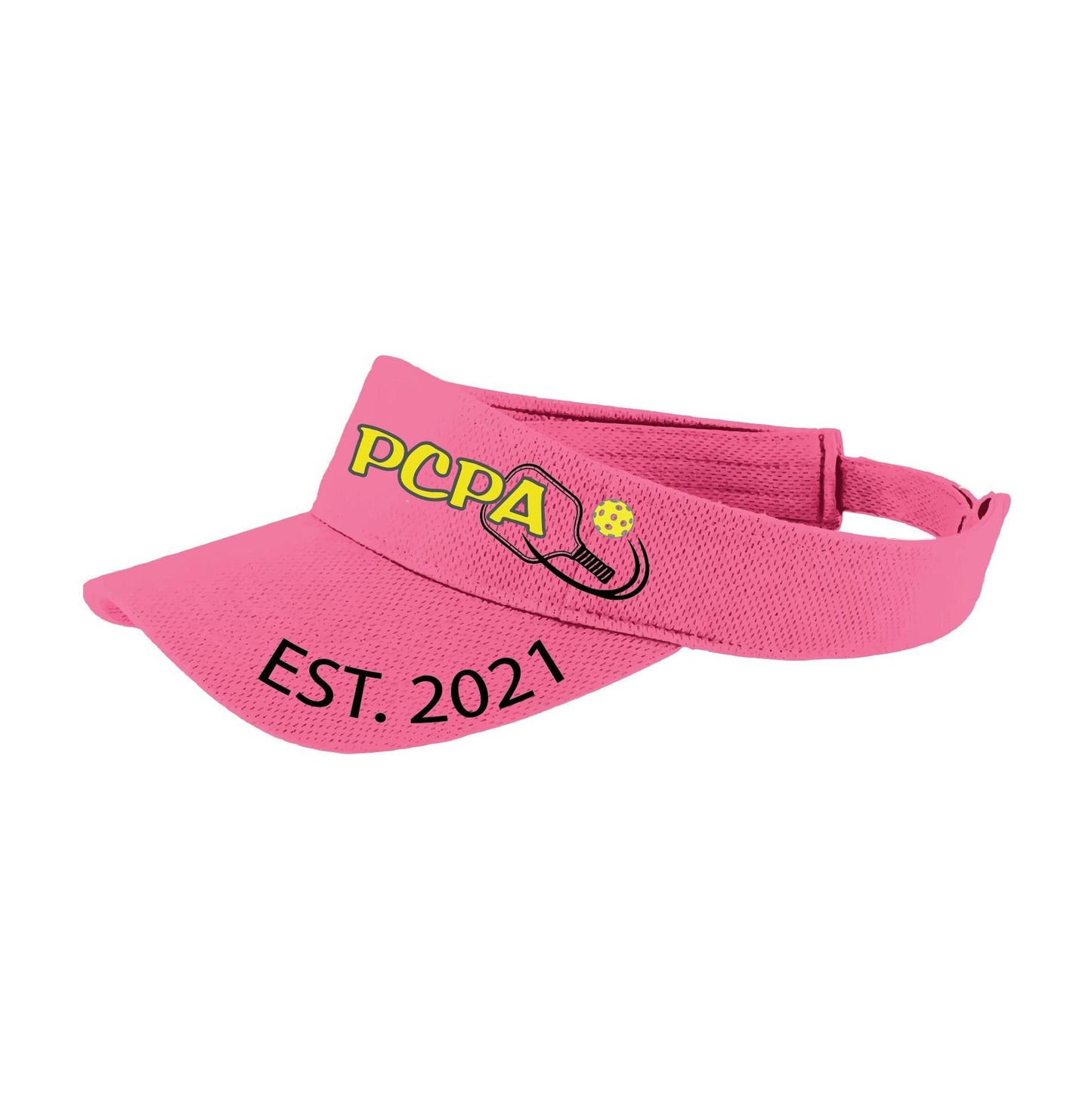 Pueblo County Pickleball Association (Black) | Pickleball Visors | Moisture Wicking 100% Polyester
