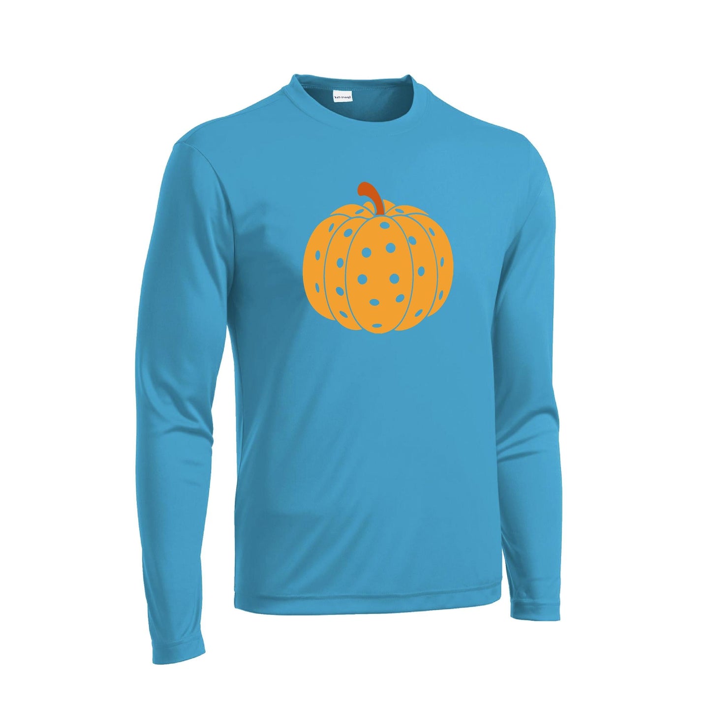 Pumpkin Pickleball | Men's Long Sleeve Athletic Performance T-Shirt | 100% Polyester