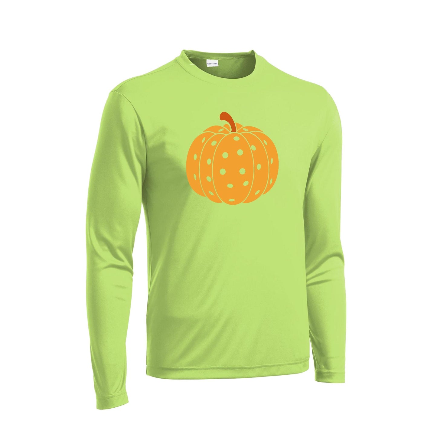Pumpkin Pickleball | Men's Long Sleeve Athletic Performance T-Shirt | 100% Polyester