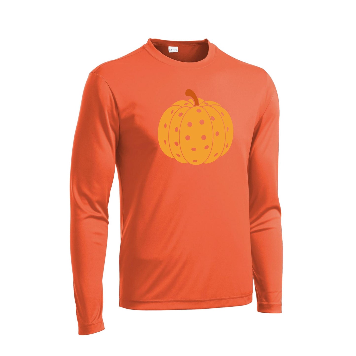 Pumpkin Pickleball | Men's Long Sleeve Athletic Performance T-Shirt | 100% Polyester