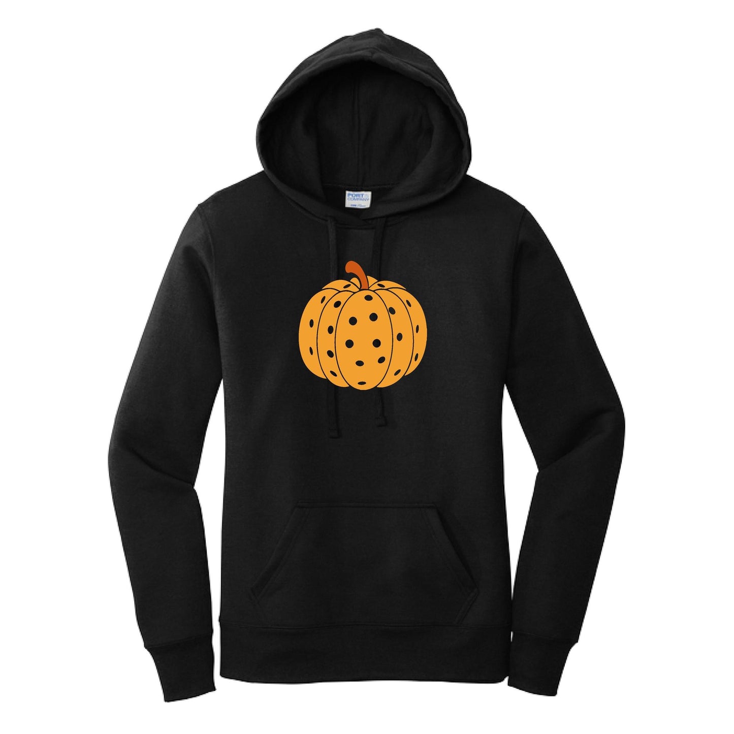 Pumpkin Pickleball | Women’s Fitted Hoodie Pickleball Sweatshirt | 50% Cotton 50% Poly Fleece