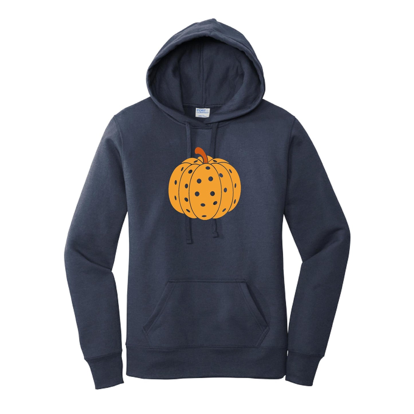 Pumpkin Pickleball | Women’s Fitted Hoodie Pickleball Sweatshirt | 50% Cotton 50% Poly Fleece