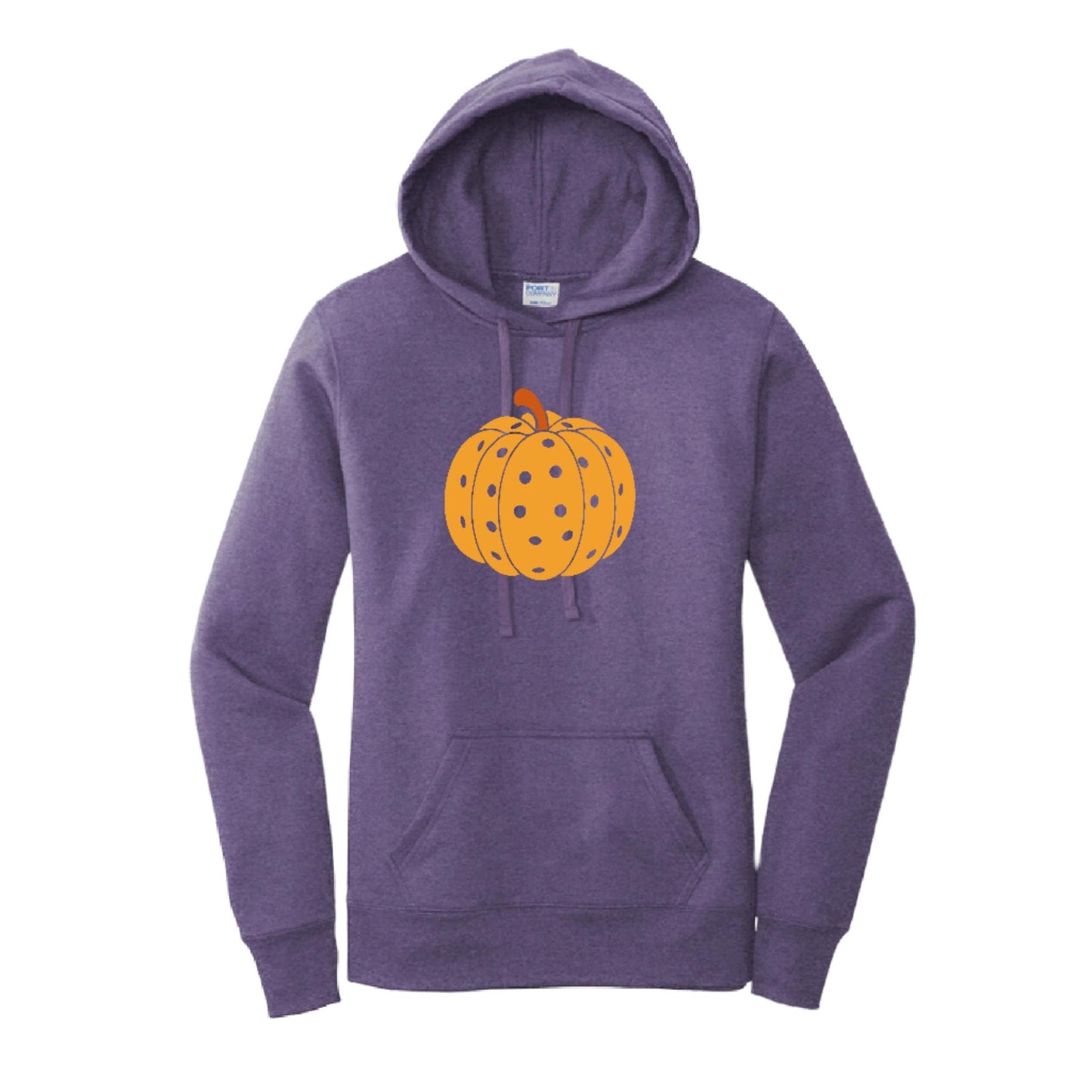 Pumpkin Pickleball | Women’s Fitted Hoodie Pickleball Sweatshirt | 50% Cotton 50% Poly Fleece
