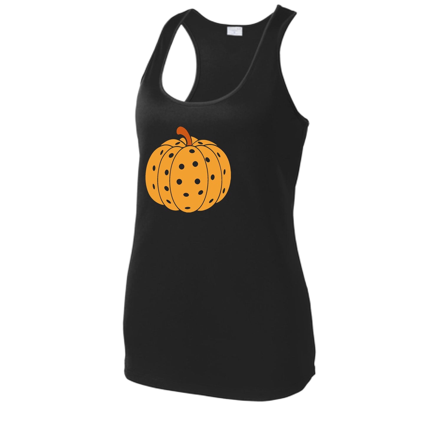 Pumpkin Pickleball | Women's Racerback Pickleball Performance Tank | 100% Polyester