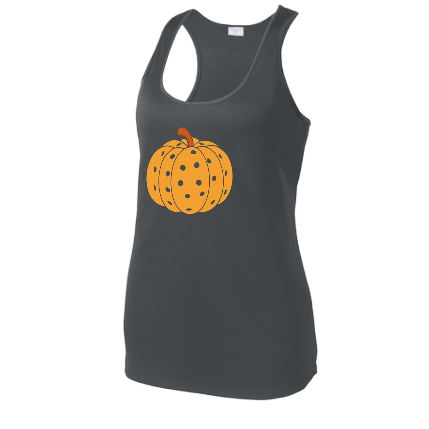 Pumpkin Pickleball | Women's Racerback Pickleball Performance Tank | 100% Polyester