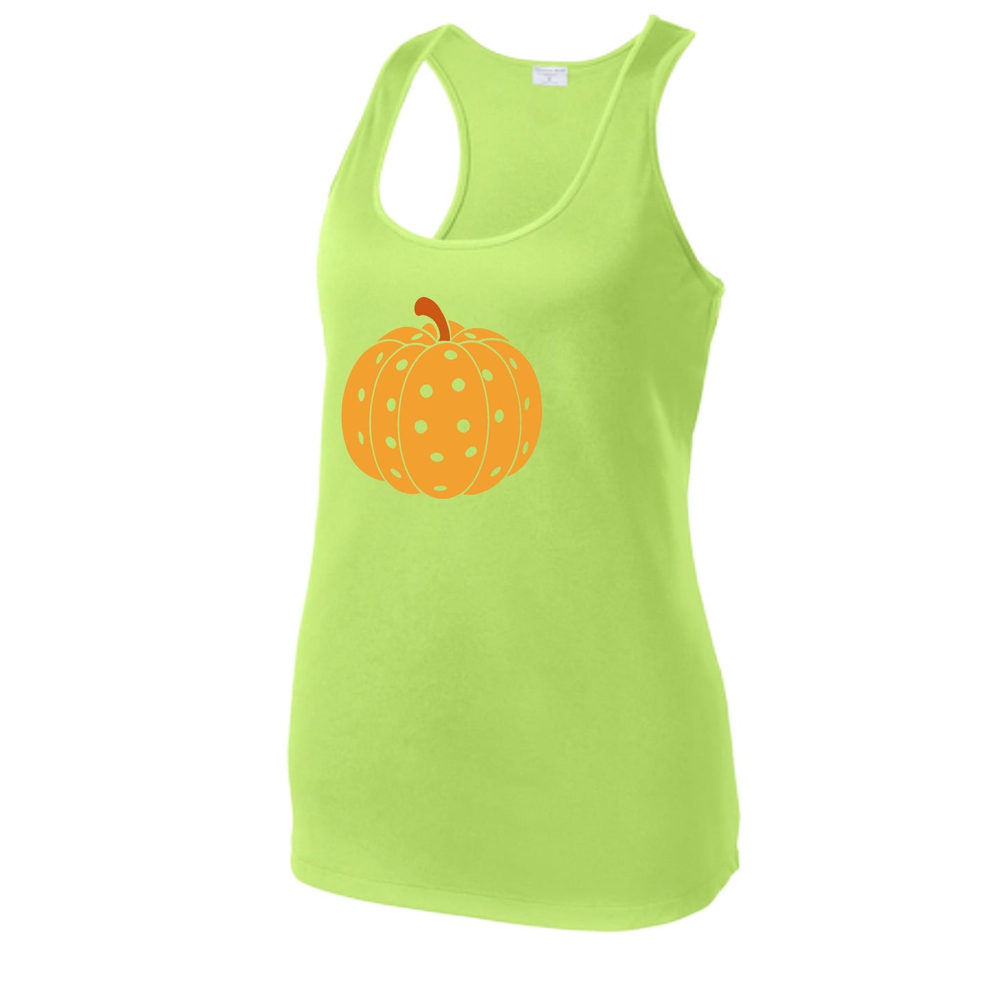 Pumpkin Pickleball | Women's Racerback Pickleball Performance Tank | 100% Polyester