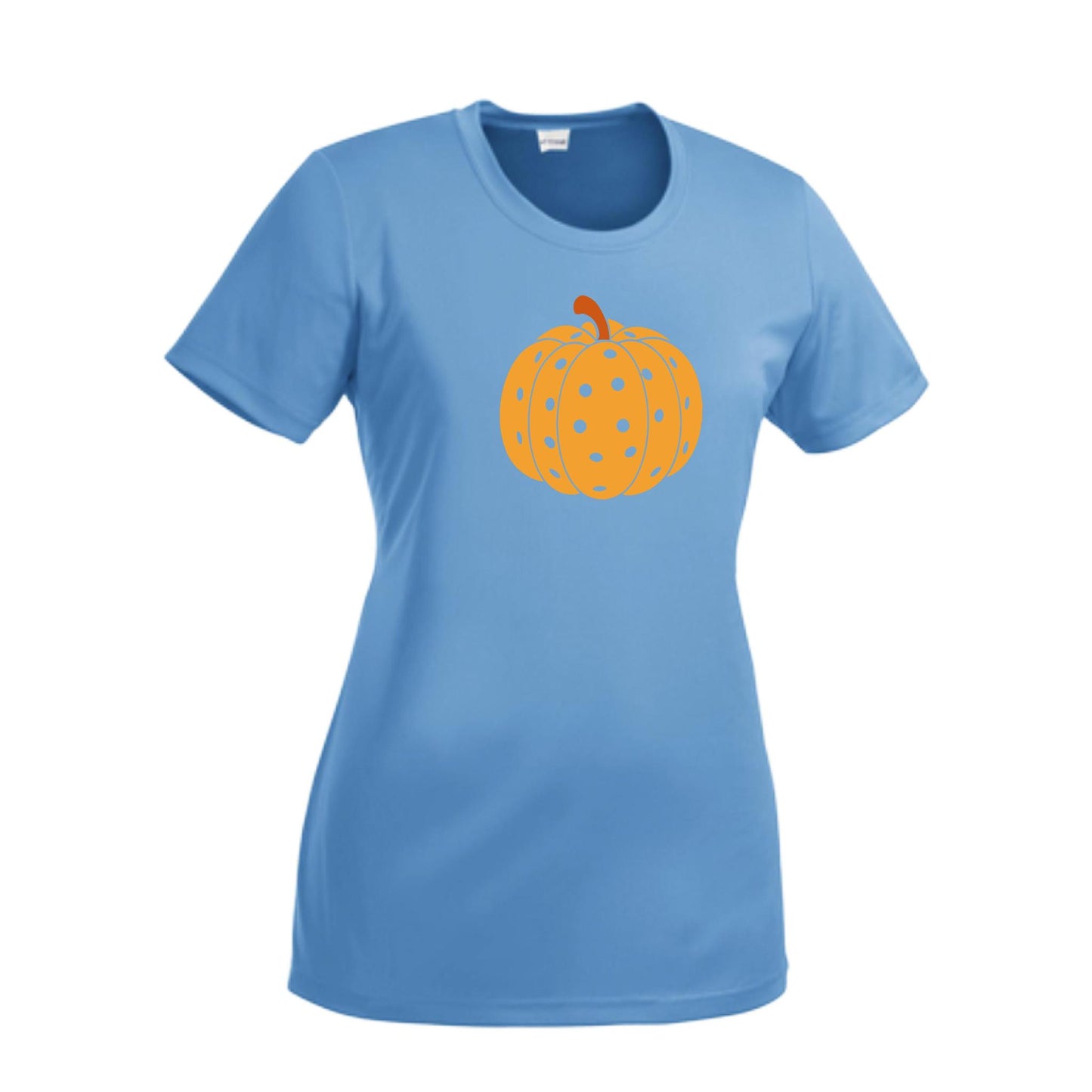 Pumpkin Pickleball | Women’s Short Sleeve Crewneck Pickleball Performance T-Shirts | 100% Polyester