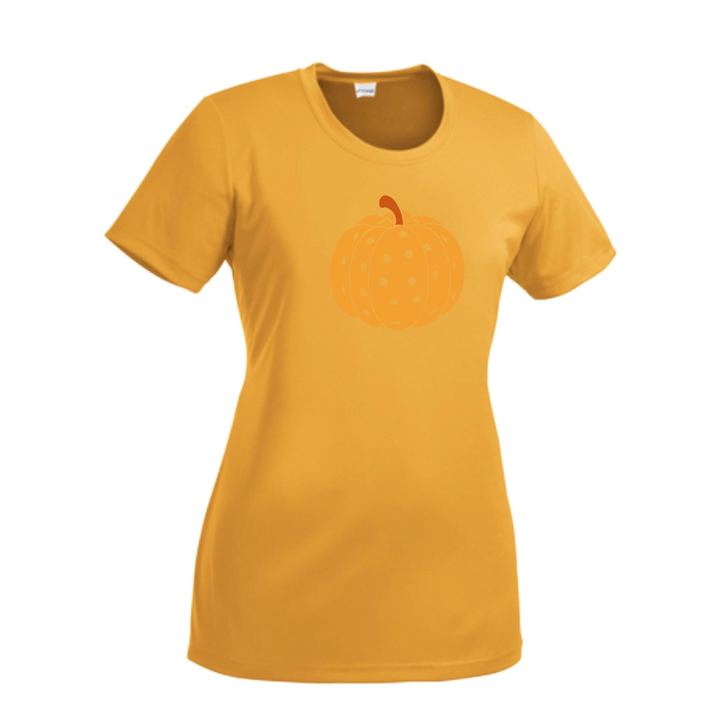 Pumpkin Pickleball | Women’s Short Sleeve Crewneck Pickleball Performance T-Shirts | 100% Polyester