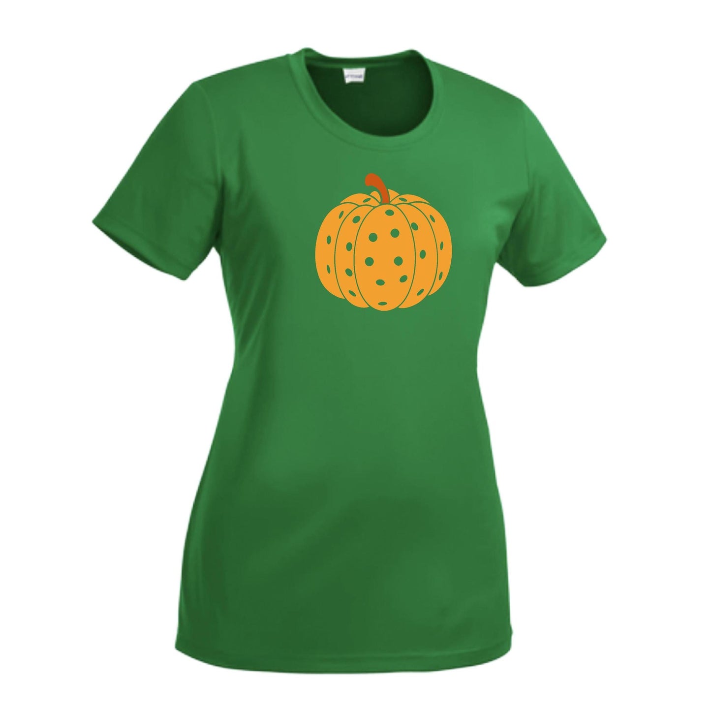 Pumpkin Pickleball | Women’s Short Sleeve Crewneck Pickleball Performance T-Shirts | 100% Polyester