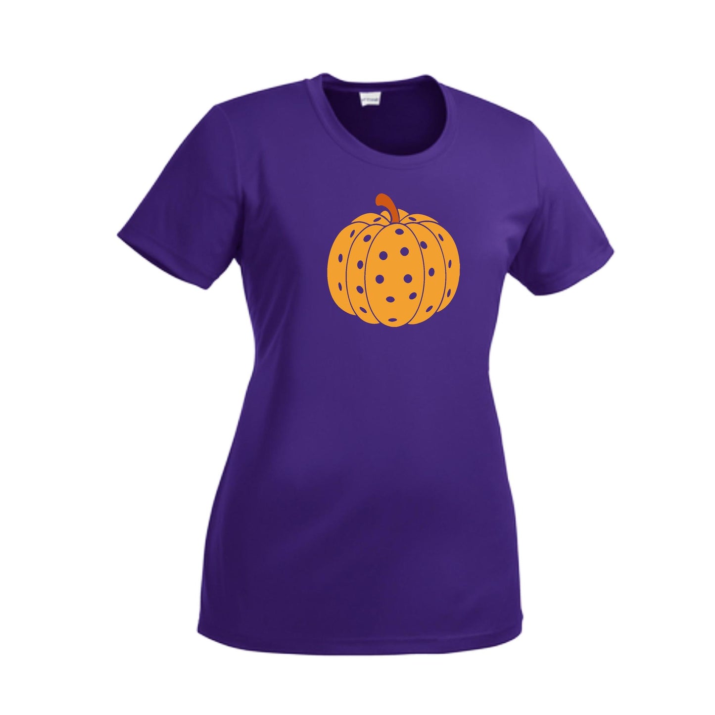 Pumpkin Pickleball | Women’s Short Sleeve Crewneck Pickleball Performance T-Shirts | 100% Polyester