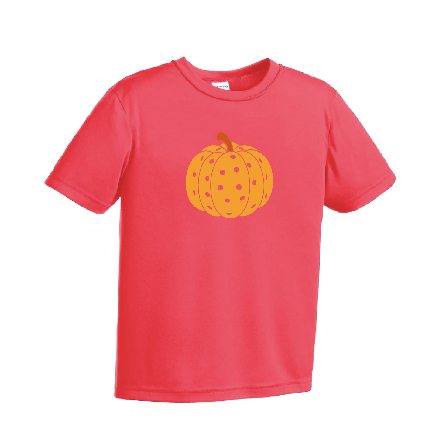 Pumpkin Pickleball | Youth Short Sleeve Pickleball Shirts | 100% Polyester