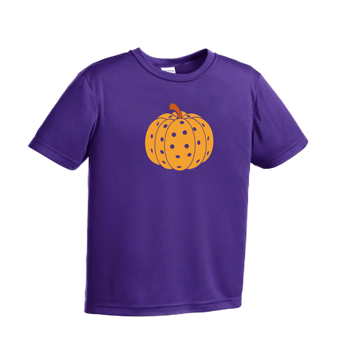 Pumpkin Pickleball | Youth Short Sleeve Pickleball Shirts | 100% Polyester