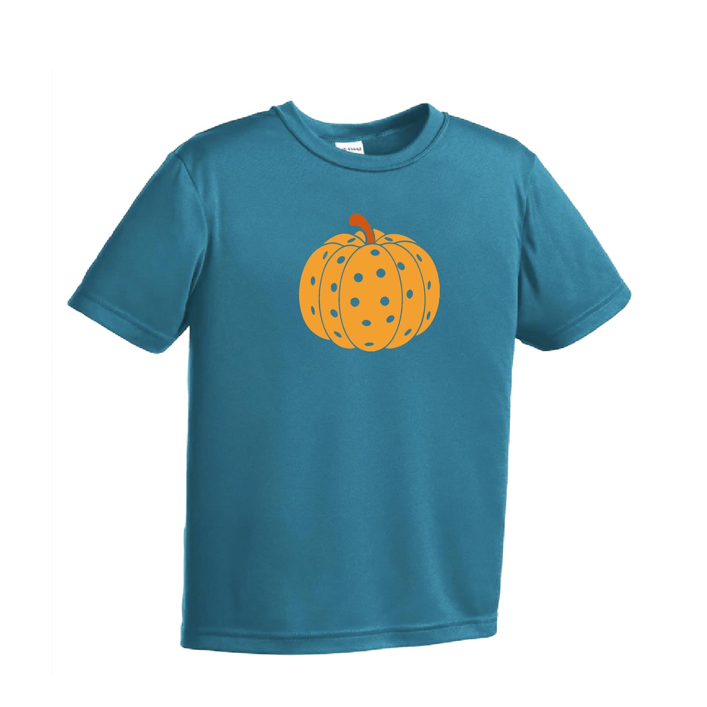 Pumpkin Pickleball | Youth Short Sleeve Pickleball Shirts | 100% Polyester