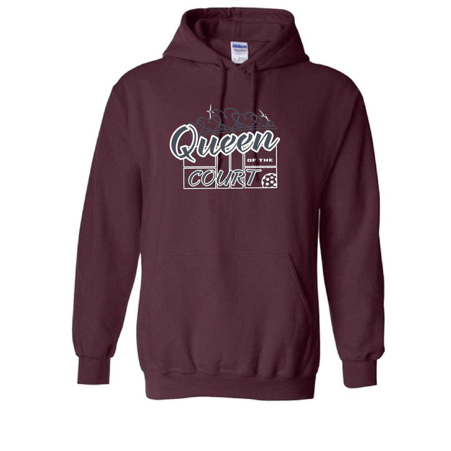 Queen Of The Court | Unisex Hoodie Pickleball Sweatshirt | 50% Cotton 50% Polyester