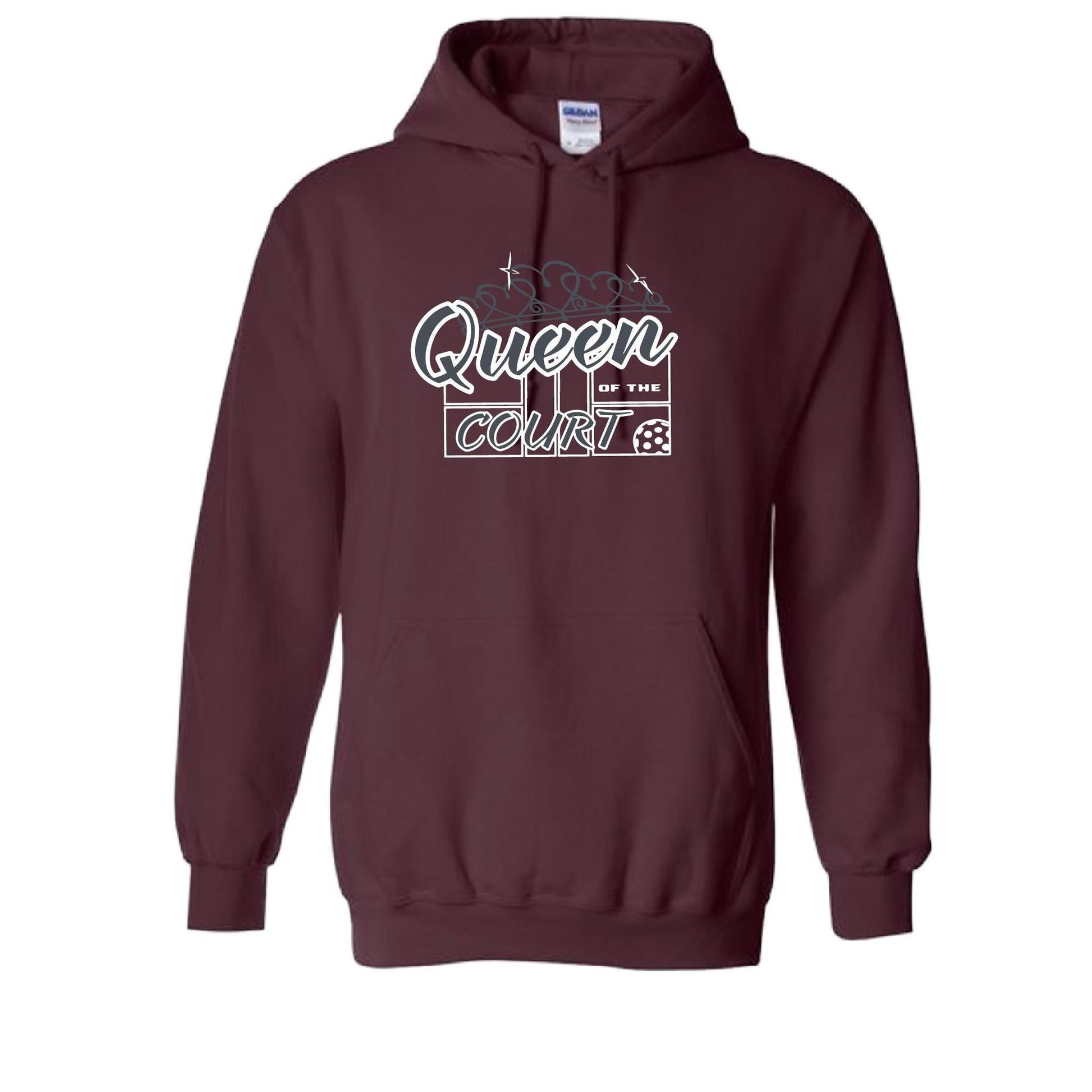 Queen Of The Court | Unisex Hoodie Pickleball Sweatshirt | 50% Cotton 50% Polyester