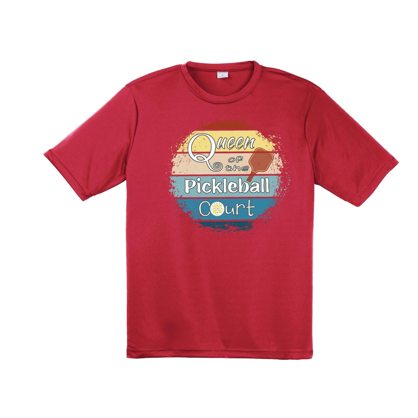 Queen of the Pickleball Court | Men's Short Sleeve Athletic Performance T-Shirt | 100% Polyester